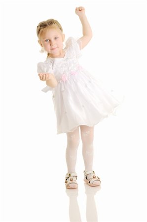 Little girl. Isolated over white. Stock Photo - Budget Royalty-Free & Subscription, Code: 400-04685574