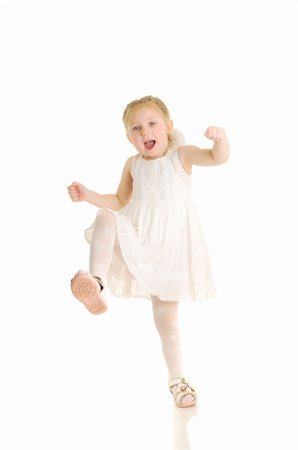Little girl. Isolated over white. Stock Photo - Budget Royalty-Free & Subscription, Code: 400-04685576
