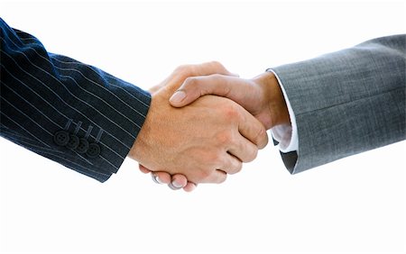 simsearch:400-04609965,k - Close-up of a business people shaking hands against a white background Stock Photo - Budget Royalty-Free & Subscription, Code: 400-04687303