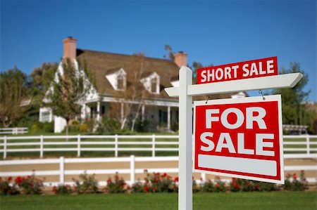 Short Sale Home For Sale Real Estate Sign in Front of New House. Stock Photo - Budget Royalty-Free & Subscription, Code: 400-04680476