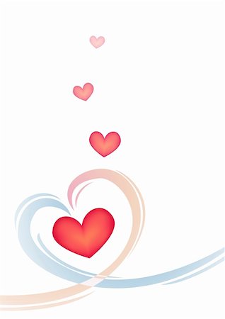simsearch:400-05897213,k - a group of  heart with bow and ribbon Stock Photo - Budget Royalty-Free & Subscription, Code: 400-04681731