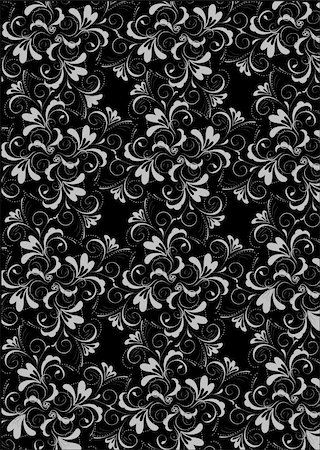 simsearch:400-04201549,k - illustration drawing of grey flower seamless background Stock Photo - Budget Royalty-Free & Subscription, Code: 400-04681936