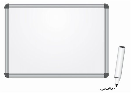 simsearch:400-06396346,k - The magnetic white marker board isolated on the white background Stock Photo - Budget Royalty-Free & Subscription, Code: 400-04682077