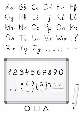 simsearch:400-06396346,k - Font written by a marker on a magnetic white marker board Stock Photo - Budget Royalty-Free & Subscription, Code: 400-04682081