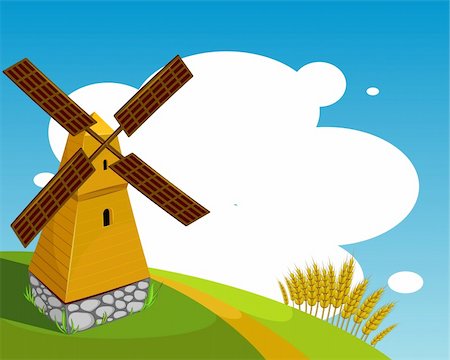 simsearch:400-05319608,k - Vector Background with windmill. EPS 8, AI, JPEG Stock Photo - Budget Royalty-Free & Subscription, Code: 400-04694109