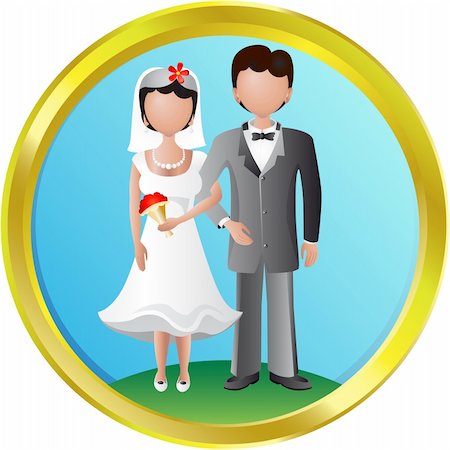 simsearch:400-04636190,k - Icons for the newlyweds a wedding decoration. Stock Photo - Budget Royalty-Free & Subscription, Code: 400-04694408