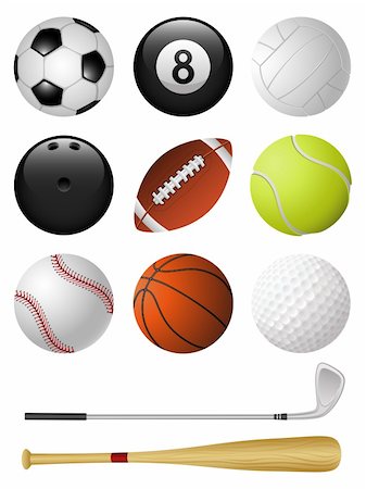 soccer retro designs - Sports icons isolated on white. Vector illustration. Stock Photo - Budget Royalty-Free & Subscription, Code: 400-04694437
