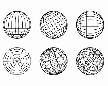 Illustration: original globe elements-spheres Stock Photo - Budget Royalty-Free & Subscription, Code: 400-04696739