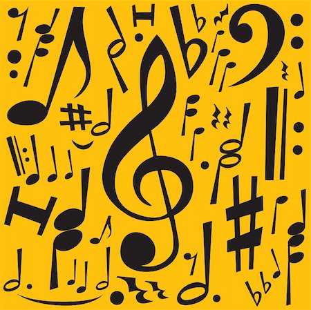 Music Notes (editable vector + jpeg) Stock Photo - Budget Royalty-Free & Subscription, Code: 400-04697671