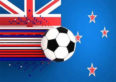 euro teams flags - soccer ball on background of the flag new zealand Stock Photo - Budget Royalty-Free & Subscription, Code: 400-04697910