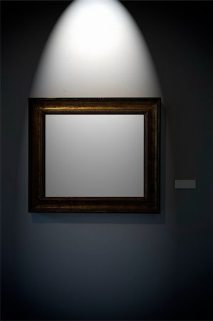 An aged frame on a dark wall Stock Photo - Budget Royalty-Free & Subscription, Code: 400-04698178