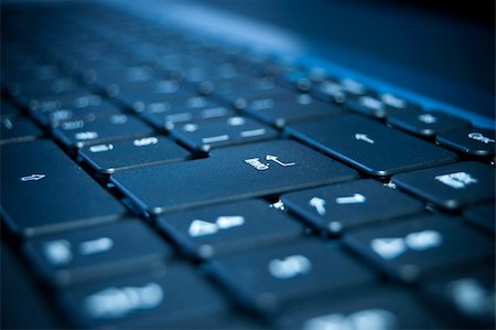 simsearch:400-04350023,k - Close up on a black keyboard of a laptop Stock Photo - Budget Royalty-Free & Subscription, Code: 400-04698352