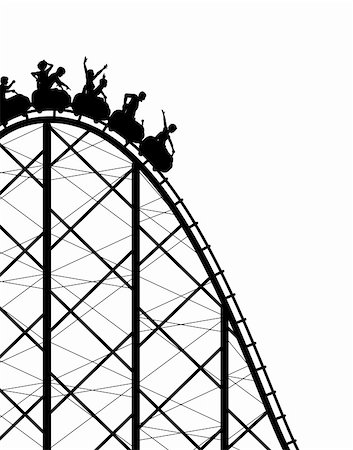 Editable vector silhouette of a steep rollercoaster ride Foto de stock - Super Valor sin royalties y Suscripción, Código: 400-04698393