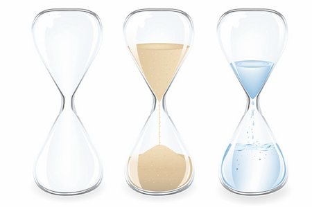 simsearch:400-05283212,k - Sand, Water and Empty Clocks, Isolated On White Stock Photo - Budget Royalty-Free & Subscription, Code: 400-04690012