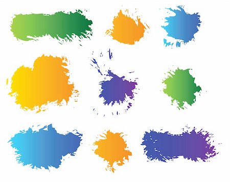Vector set of color blots Stock Photo - Budget Royalty-Free & Subscription, Code: 400-04690224
