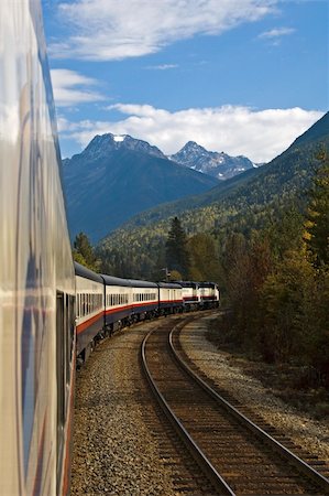 rocky mountain canada train - Train journey through the Rocky Mountains in Canada Stock Photo - Budget Royalty-Free & Subscription, Code: 400-04692520