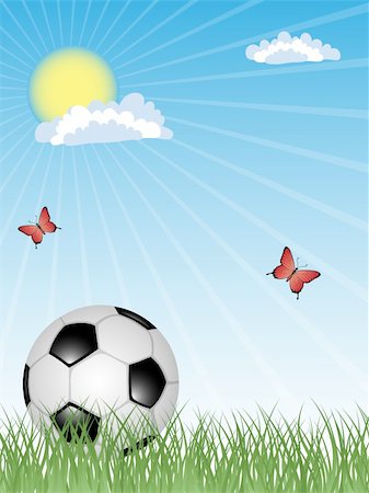 soccer retro designs - Sport background with a soccer ball. Vector illustration. Stock Photo - Budget Royalty-Free & Subscription, Code: 400-04693058