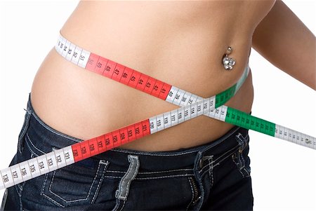 simsearch:400-04435419,k - A young woman taking her waist measurements Stock Photo - Budget Royalty-Free & Subscription, Code: 400-04705129