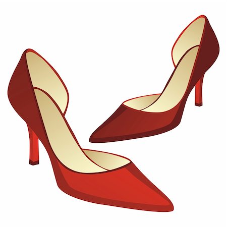 simsearch:400-04278954,k - fully editable vector illustration of high heel pair of shoes Stock Photo - Budget Royalty-Free & Subscription, Code: 400-04705228
