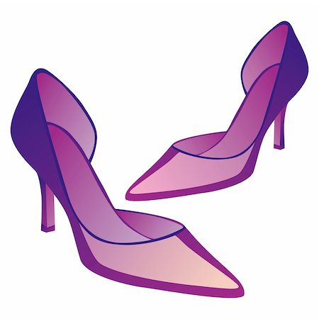 simsearch:400-04278954,k - fully editable vector illustration of high heel pair of shoes Stock Photo - Budget Royalty-Free & Subscription, Code: 400-04705230