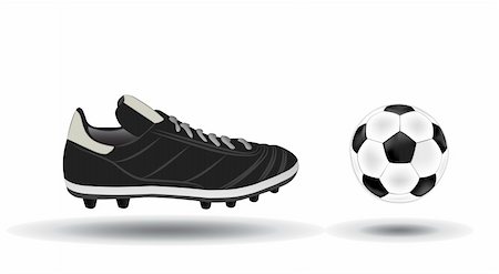 soccer ball and shoes vector illustration Stock Photo - Budget Royalty-Free & Subscription, Code: 400-04705406