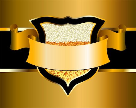 shiny gold bars - beer label,  this  illustration may be useful  as designer work Stock Photo - Budget Royalty-Free & Subscription, Code: 400-04705447