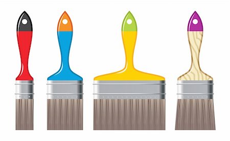 simsearch:644-01630853,k - different size of colour brushes - vector illustration Stock Photo - Budget Royalty-Free & Subscription, Code: 400-04705892