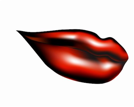 simsearch:400-07464468,k - Illustration of the black female lips. It can be used as illustration of the harm of smoking Stock Photo - Budget Royalty-Free & Subscription, Code: 400-04706443