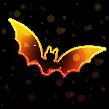 simsearch:400-03936196,k - Vector - Orange Transparent Bat for Halloween Stock Photo - Budget Royalty-Free & Subscription, Code: 400-04707488