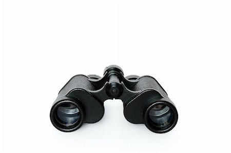 Black binoculars isolated on white background Stock Photo - Budget Royalty-Free & Subscription, Code: 400-04708545