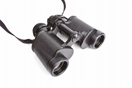 Black binoculars isolated on white background Stock Photo - Budget Royalty-Free & Subscription, Code: 400-04708745