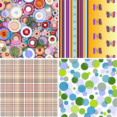 simsearch:400-05741762,k - Set colorful geometric seamless patterns (vector, EPS 10) Stock Photo - Budget Royalty-Free & Subscription, Code: 400-04709630
