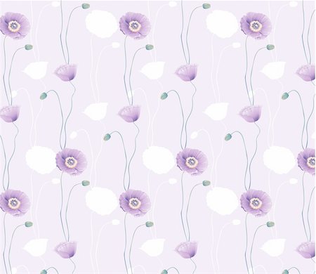 simsearch:400-05237904,k - illustration drawing of beautiful purple flowers pattern Stock Photo - Budget Royalty-Free & Subscription, Code: 400-04700217