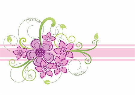 elegant wedding floral graphic - Floral border design vector illustration Stock Photo - Budget Royalty-Free & Subscription, Code: 400-04700788