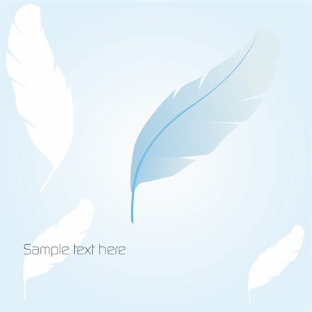 Blue vector feather Stock Photo - Budget Royalty-Free & Subscription, Code: 400-04701829