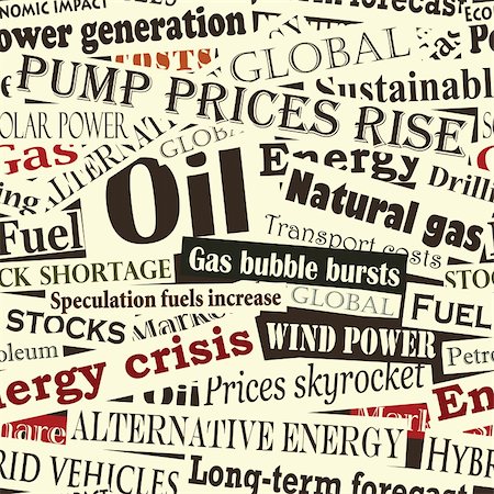 environmental theme - Editable vector seamless tile of energy headlines Stock Photo - Budget Royalty-Free & Subscription, Code: 400-04714190