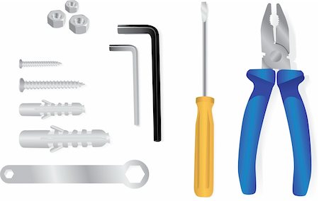 simsearch:400-03947919,k - household tools - illustration Stock Photo - Budget Royalty-Free & Subscription, Code: 400-04714880