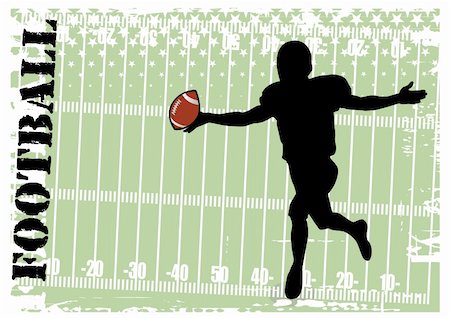 football tackle american - vector illustration of a football player Stock Photo - Budget Royalty-Free & Subscription, Code: 400-04715096