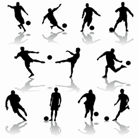 vector set of soccer players Photographie de stock - Aubaine LD & Abonnement, Code: 400-04715145