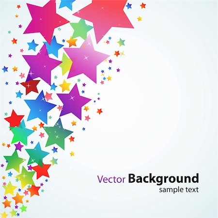 illustration of vector background with colorful stars Stock Photo - Budget Royalty-Free & Subscription, Code: 400-04717606