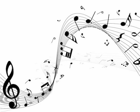 simsearch:400-06172726,k - Vector musical notes staff background for design use Stock Photo - Budget Royalty-Free & Subscription, Code: 400-04717915