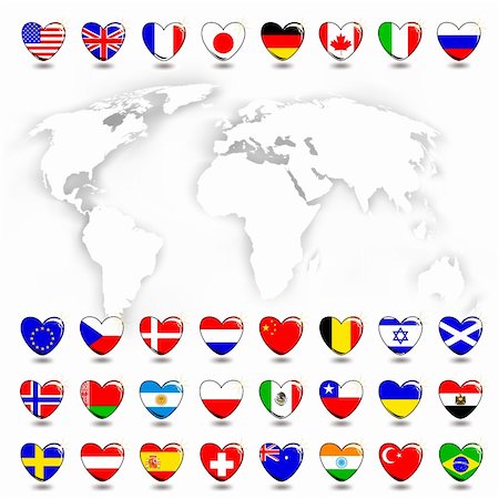 denmark and holland flag - map and flags, this  illustration may be useful  as designer work Stock Photo - Budget Royalty-Free & Subscription, Code: 400-04718771