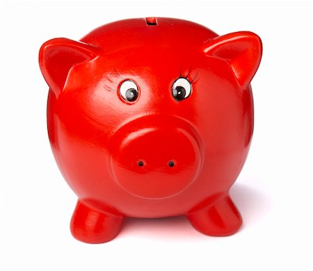 simsearch:400-07218287,k - close up of piggy bank on white background  with clipping path Stock Photo - Budget Royalty-Free & Subscription, Code: 400-04710360