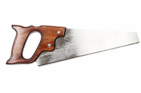 robstark (artist) - a handsaw with wooden hand grip on white background Stock Photo - Budget Royalty-Free & Subscription, Code: 400-04711205