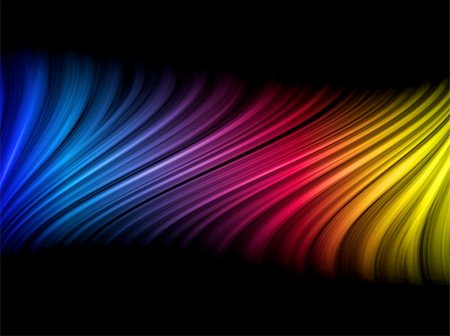 rainbow smoke background - Vector - Abstract Colorful Waves on Black Background Stock Photo - Budget Royalty-Free & Subscription, Code: 400-04712656