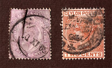 simsearch:400-04832369,k - Close up of ancient old postal stamps Photographie de stock - Aubaine LD & Abonnement, Code: 400-04712789