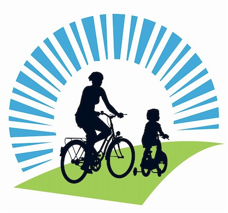 simsearch:400-06412547,k - Mother and child cycling on a summer trip. Stock Photo - Budget Royalty-Free & Subscription, Code: 400-04724233