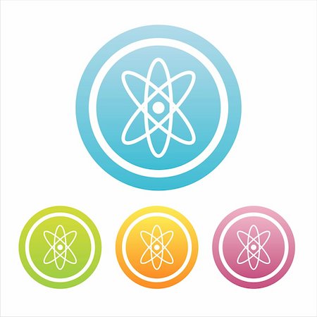 simsearch:400-05713485,k - set of 4 colorful atom signs Stock Photo - Budget Royalty-Free & Subscription, Code: 400-04725916