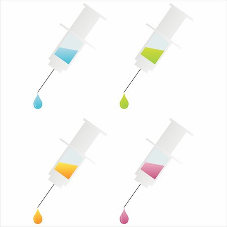 simsearch:400-05713485,k - set of 4 colorful syringes Stock Photo - Budget Royalty-Free & Subscription, Code: 400-04725926