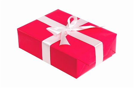 simsearch:400-04304378,k - gift red box with white ribbon isolated on white background Photographie de stock - Aubaine LD & Abonnement, Code: 400-04726919